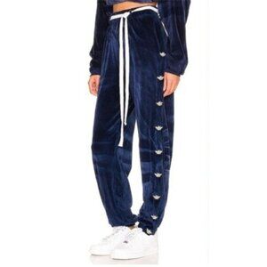 Boys Lie Oh Snap Navy Velour Pants Size  Medium